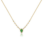 Load image into Gallery viewer, Emerald & Diamond Necklace
