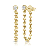 Load image into Gallery viewer, Diamond Dangle Ball Earrings
