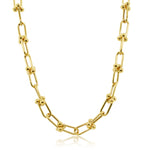Load image into Gallery viewer, Link & Bead Horse Shoe Chain Necklace