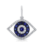 Load image into Gallery viewer, Evil Eye Sapphire Charm