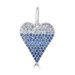 Load image into Gallery viewer, Royal Blue Sapphire OMBRE Heart Charm