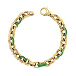 Load image into Gallery viewer, Kelly Green Enamel Bracelet
