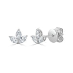 Load image into Gallery viewer, Marquise Diamond Petite Wildflower Studs