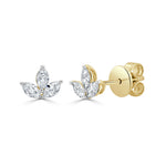 Load image into Gallery viewer, Marquise Diamond Petite Wildflower Studs