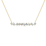 Load image into Gallery viewer, Elle Multi Shape Diamond Bar Necklace