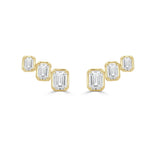 Load image into Gallery viewer, Elegant Emerald Cut Diamond Earrings