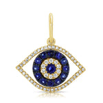 Load image into Gallery viewer, Evil Eye Sapphire Charm