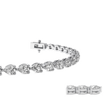 Load image into Gallery viewer, Pear Shape Diamond Tennis Bracelet