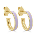 Load image into Gallery viewer, Enamel Light Purple Open Huggies