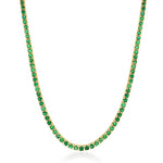 Load image into Gallery viewer, Sinead Emerald Tennis Necklace
