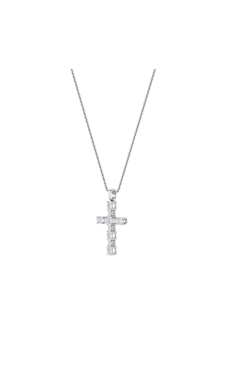 Vs) cross pendant in 14k gold
