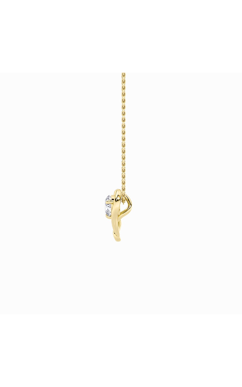 Vs) heart shaped pendant in 14k gold