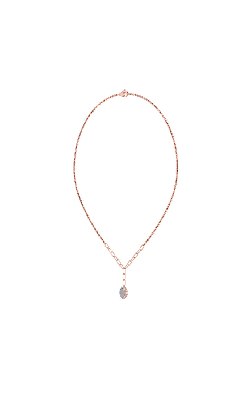 Vs) solitaire necklace in 14k gold