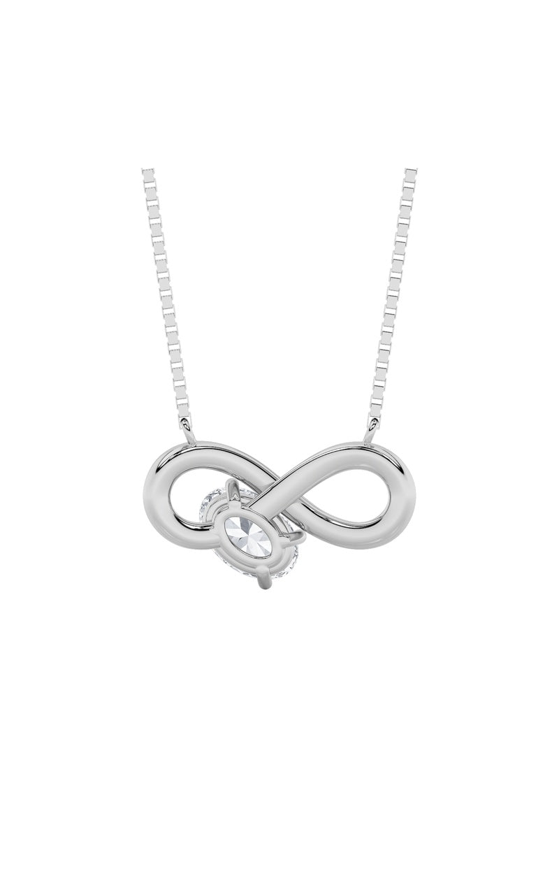 Vs) necklace in silver
