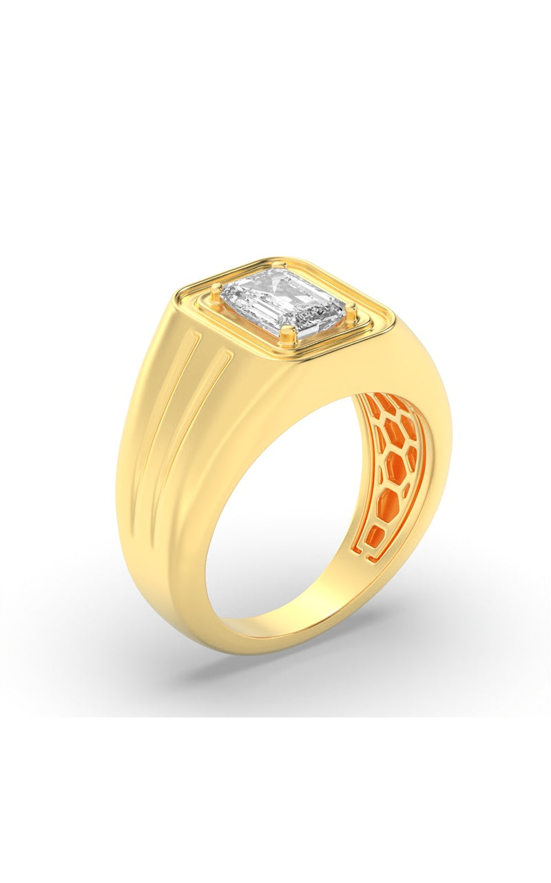 Vs) mens ring in 14k yellow gold