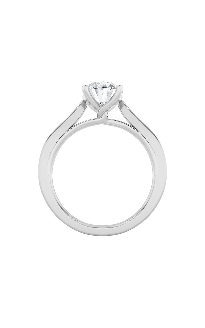 Vs) twisted basket cathedral shank solitaire ring in 14k gold