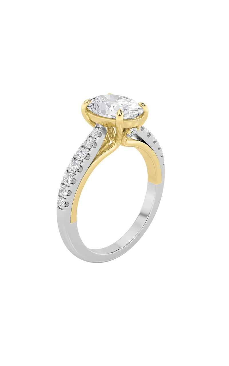Vs) solitaire engagement ring in 14k gold