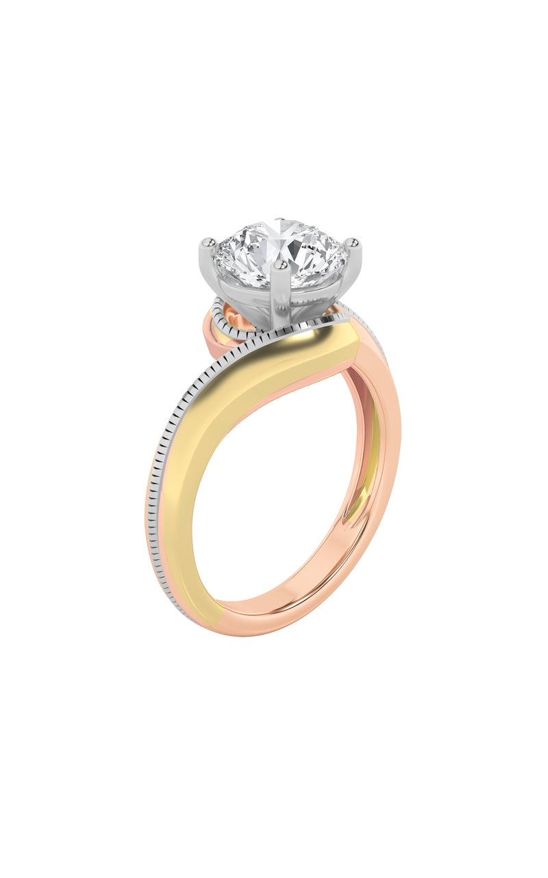 Vs) solitaire engagement ring in 14k gold