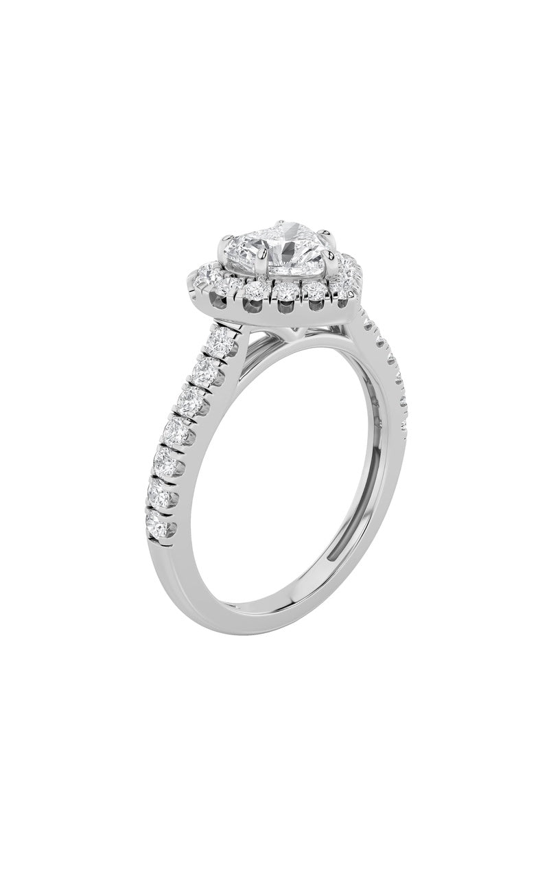 Vs) heart shaped ring in 14k gold