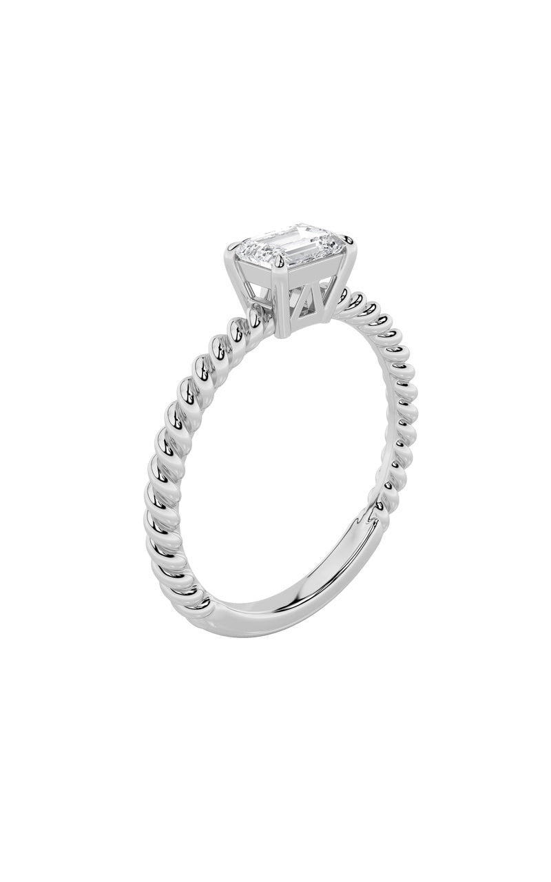 Vs) petite solitaire engagement ring in 14k gold