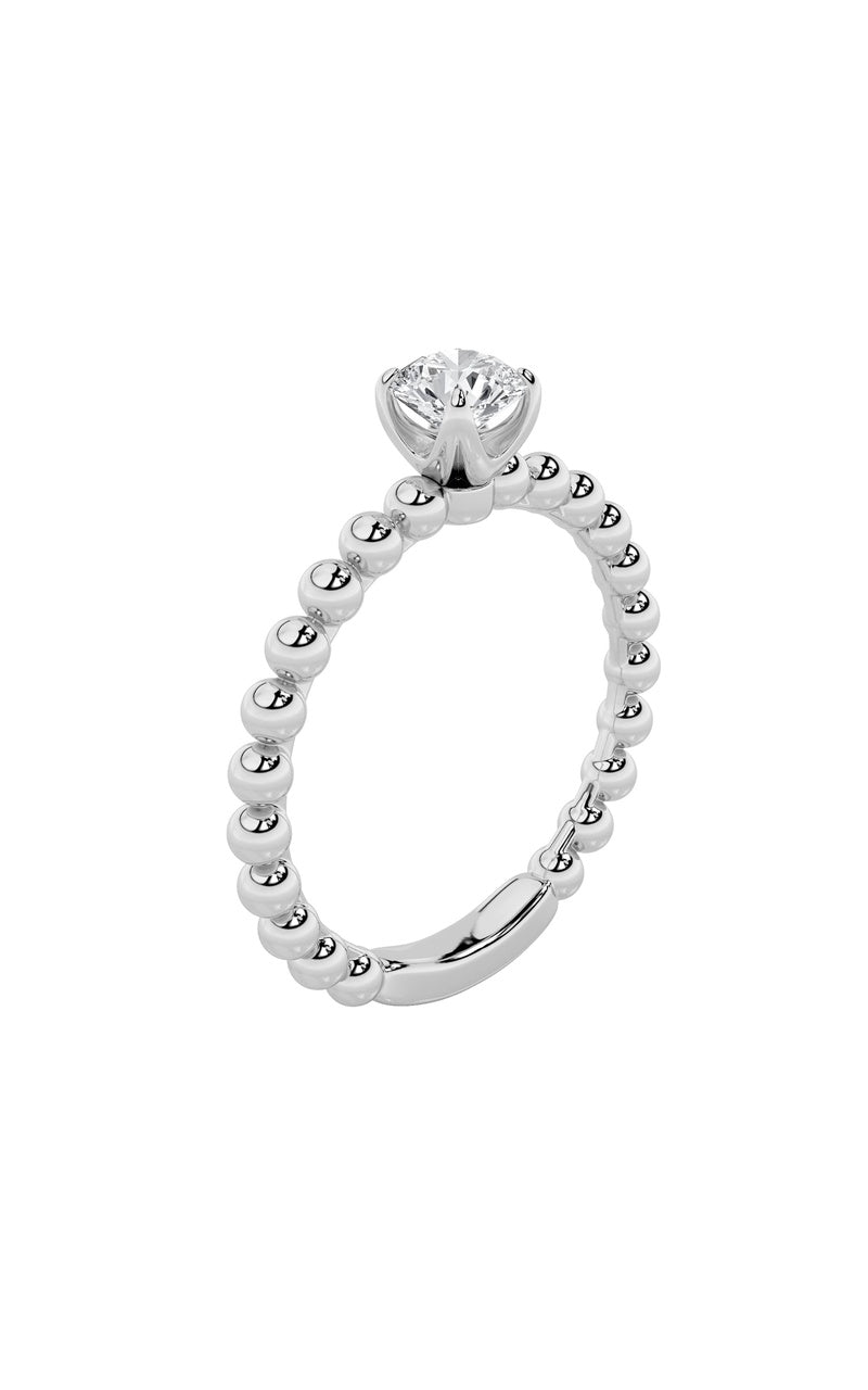 Vs) petite solitaire engagement ring in 14k gold