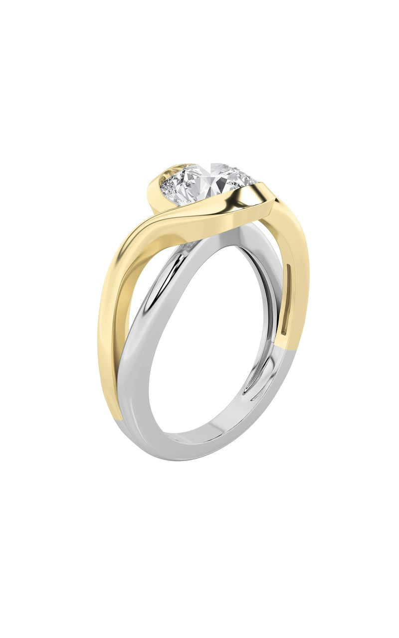 Vs) solitaire engagement ring in 14k gold