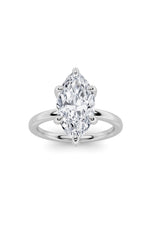 Load image into Gallery viewer, 4CTW Marquise Shaped Lab Grown Diamond Classic Solitaire Ring in 14K Gold (F/VS)