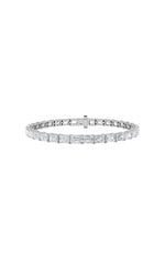 Load image into Gallery viewer, 5.25CTW Emerald Shaped Lab Grown Diamond East & West Bracelet in 14K Gold (F/VS)