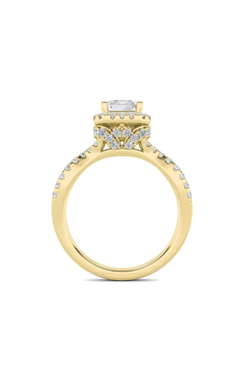 Vs) ring in 14k gold