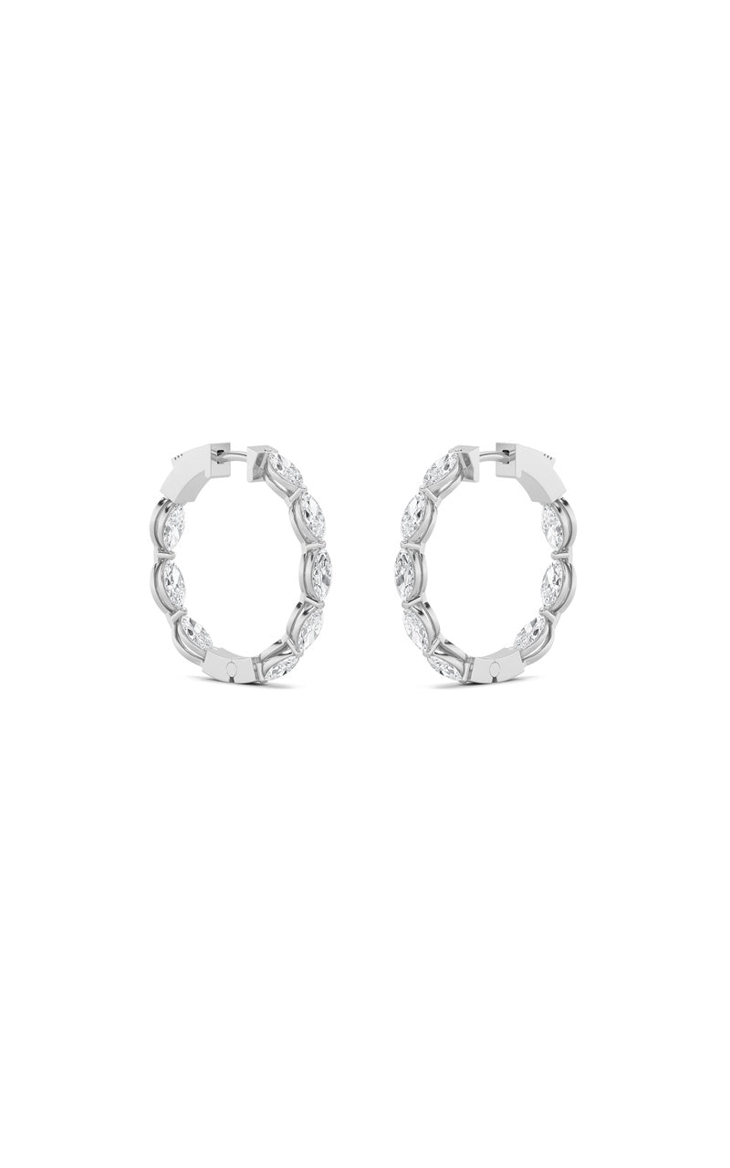 Vs) inside out hoop earrings in 14k gold