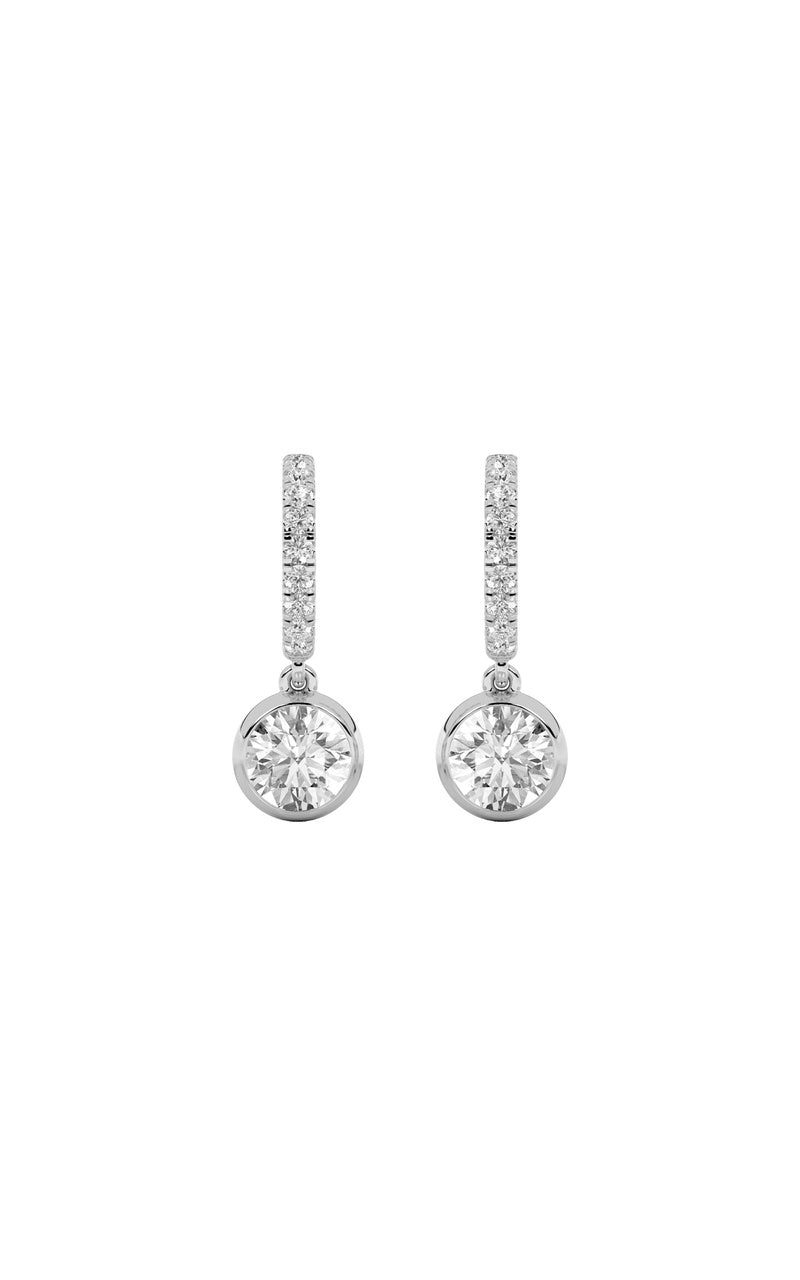 Vs) dangle earrings in 14k gold