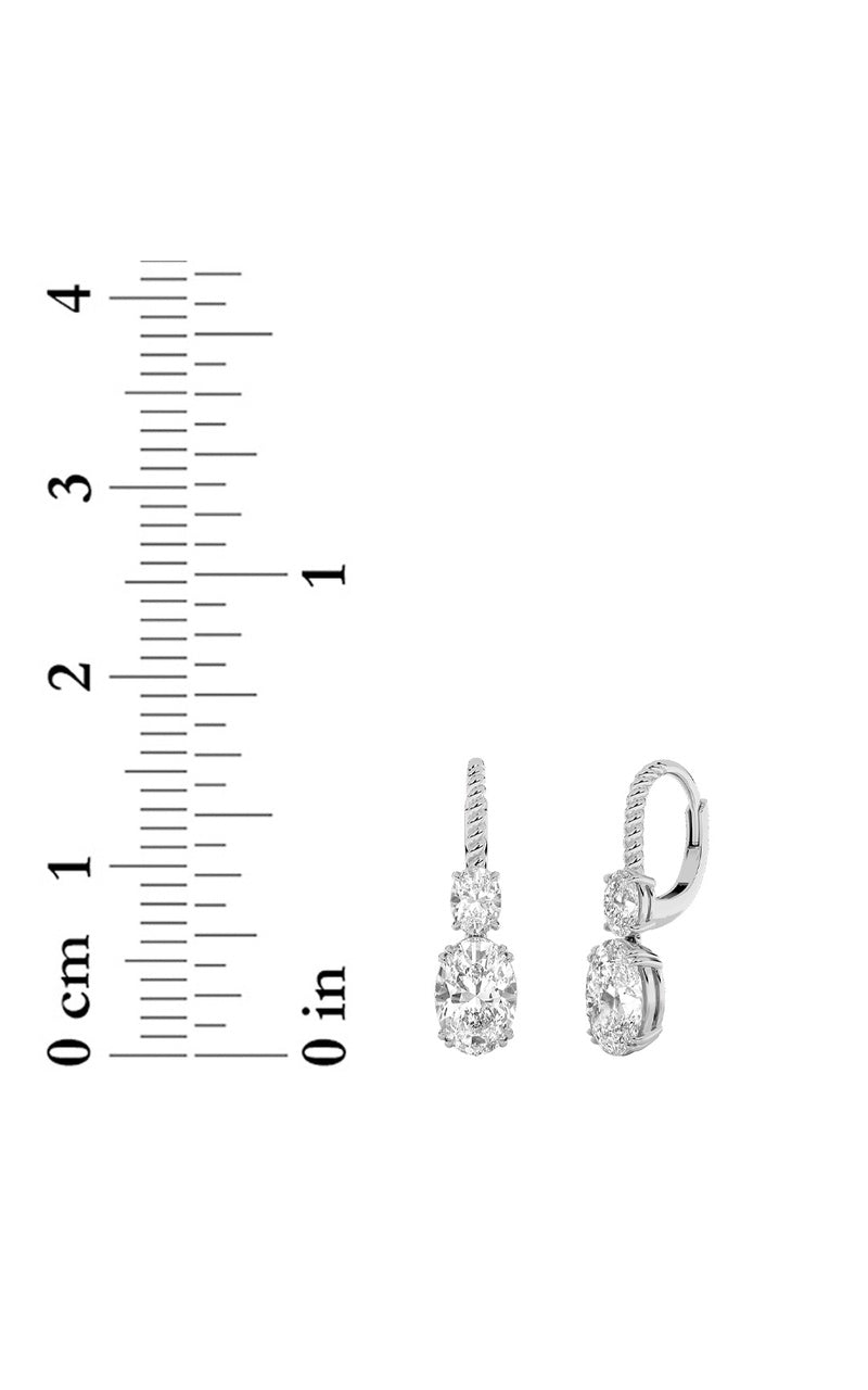 Vs) dangle earrings in 14k gold