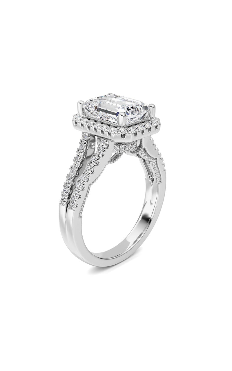 Vs) split shank accented ring in 14k gold