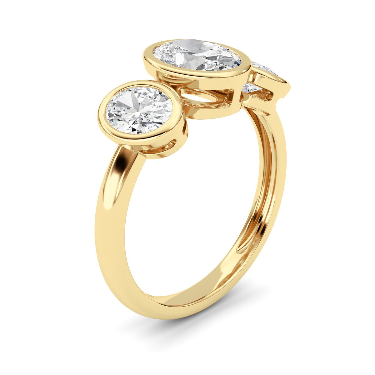 Vs) ring in 14k yellow gold