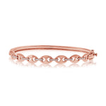 Load image into Gallery viewer, Diamond Bubble Stackable Link Bangle
