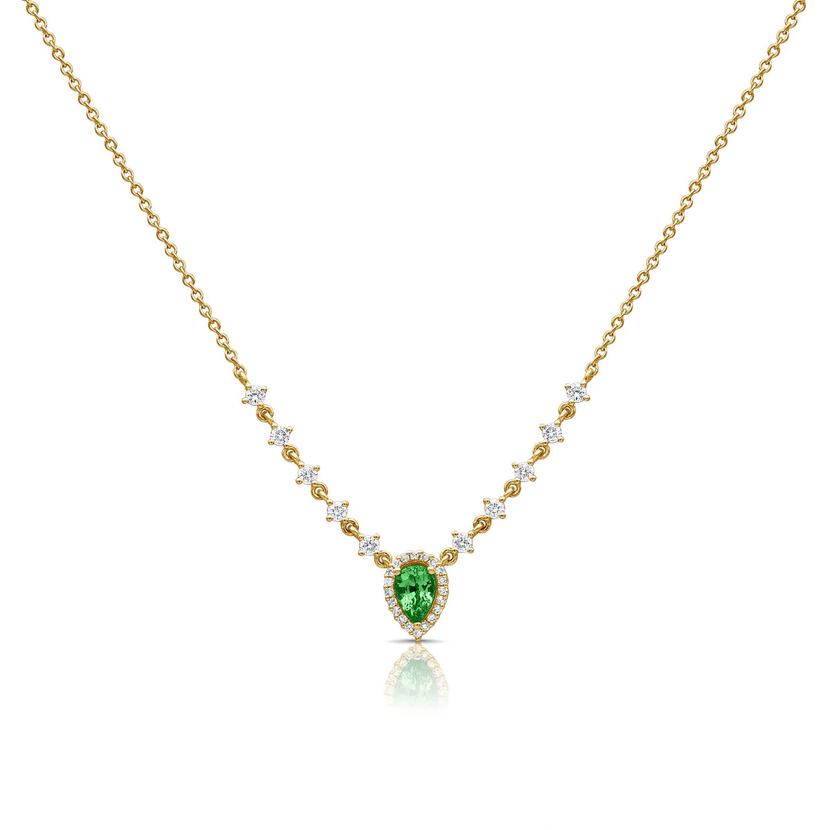 Emerald & diamond necklace