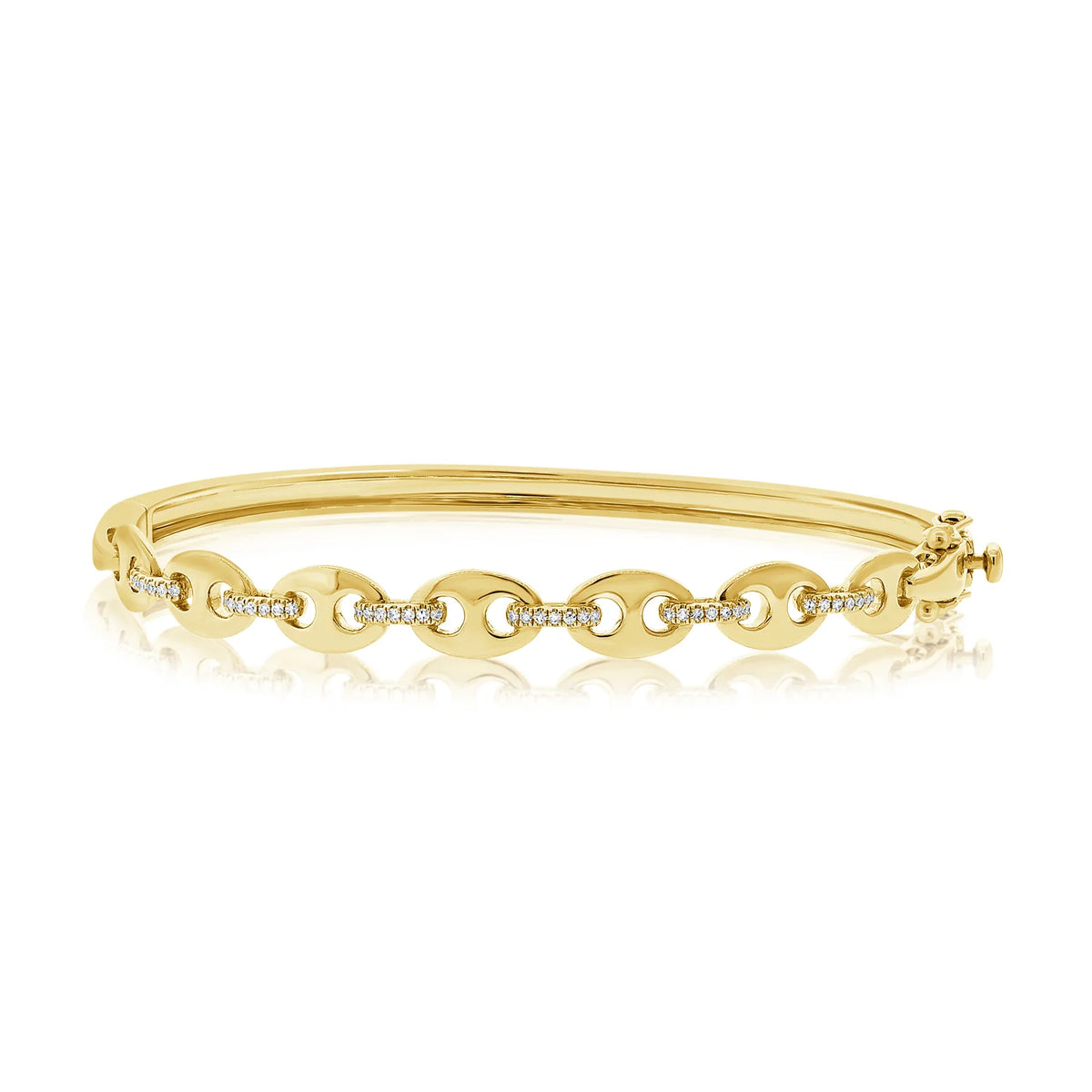 Diamond bubble stackable link bangle