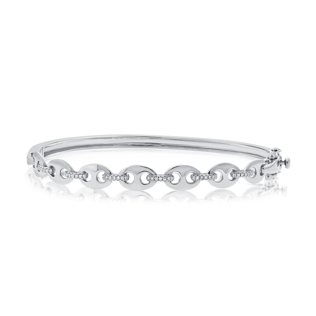 Diamond Bubble Stackable Link Bangle