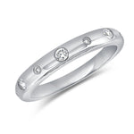 Load image into Gallery viewer, Diamond Burnished Set Sprinkle Stack Ring

