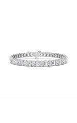Load image into Gallery viewer, 15CTW Emerald Shaped Lab Grown Diamond (F/VS) Bracelet in 14K White Gold
