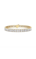 Load image into Gallery viewer, 15CTW Emerald Shaped Lab Grown Diamond (F/VS) Bracelet in 14K White Gold
