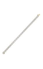 Load image into Gallery viewer, 15CTW Emerald Shaped Lab Grown Diamond (F/VS) Bracelet in 14K White Gold
