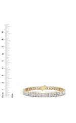 Load image into Gallery viewer, 15CTW Emerald Shaped Lab Grown Diamond (F/VS) Bracelet in 14K White Gold
