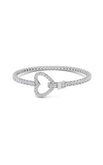 Load image into Gallery viewer, 5CTW Round Shaped Lab Grown Diamond (F/VS) Bracelet in 14K White Gold
