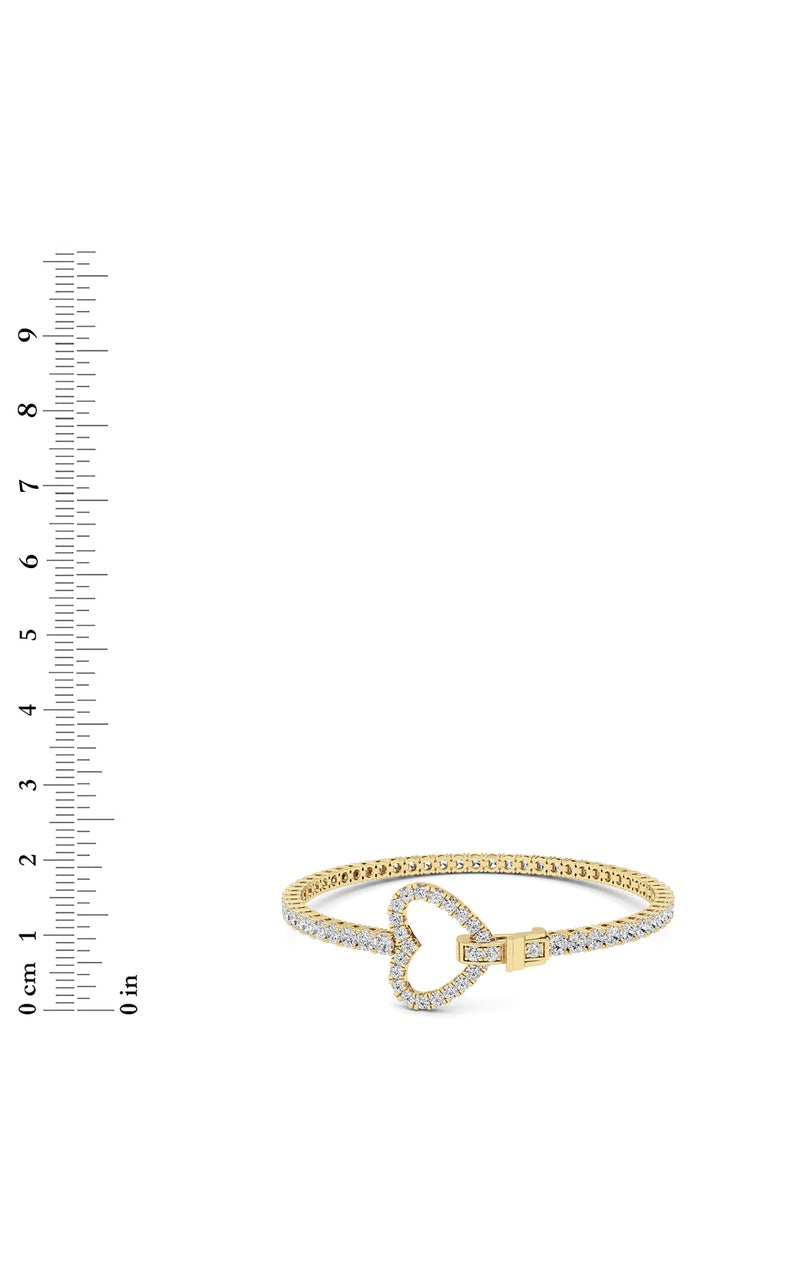 5CTW Round Shaped Lab Grown Diamond (F/VS) Bracelet in 14K White Gold