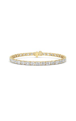 Load image into Gallery viewer, 10CTW Emerald Shaped Lab Grown Diamond (F/VS) Bracelet in 14K White Gold
