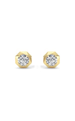 Load image into Gallery viewer, 2CTW Round Shaped Lab Grown Diamond (F/VS) Earring in 14K Yellow Gold
