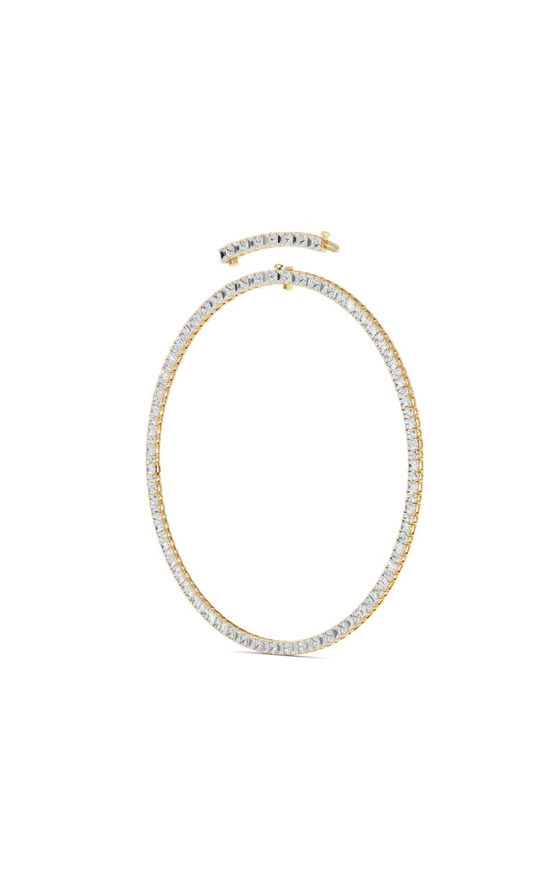 33CTW Emerald Lab Grown Diamond (F/VS ) Necklace in 14K Gold