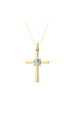 Load image into Gallery viewer, 0.5CTW Round Shaped Lab Grown Diamond (F/VS) Necklace in 14K Yellow Gold
