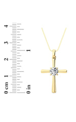 Load image into Gallery viewer, 0.5CTW Round Shaped Lab Grown Diamond (F/VS) Necklace in 14K Yellow Gold
